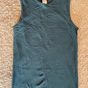 ZYIA: Teal Parallel Tank, M